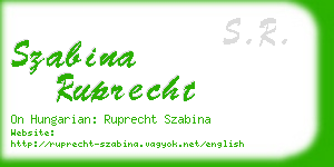 szabina ruprecht business card
